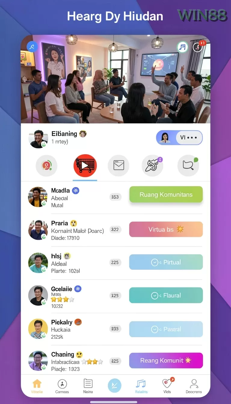 Cuplikan layar GG288 — menu navigasi